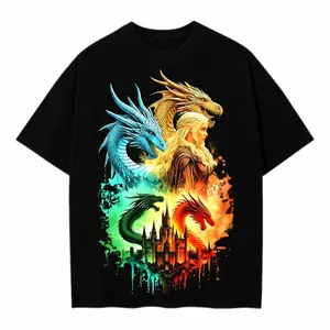 SCID Kaos Dragon Fantasy | T-Shirt Hitam Katun 20s Premium | Baju Distro Unisex