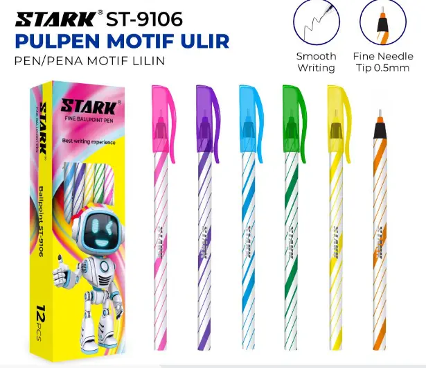 (12pc) PEN ULIR LILIN STARK / PULPEN HITAM MURAH 0