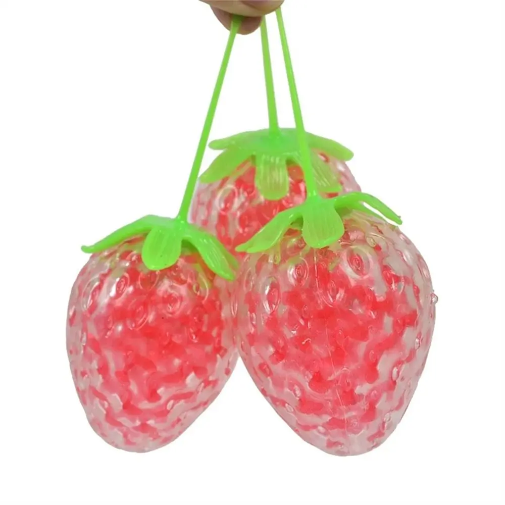 For Adult Parent-child Interactive Watermelon Fruit Kids Toy Colorful Strawberry Bead Ball Squeeze Toys Stress Ball Toy Fidget Squeeze Toys