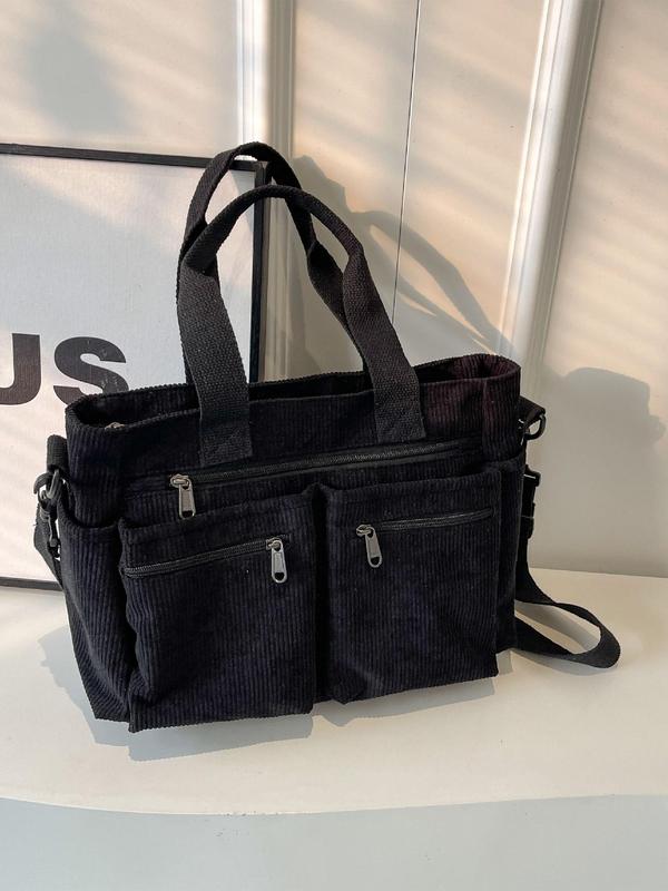 Women's Casual Solid Color Zipper Crossbody Bag Women, Handbag Sling Bag, Large Capacity Multi-pocket Design Portable Shoulder Bag for Daily Used, Girl Fashionable Shopping Bag Tote Bag for Women 0