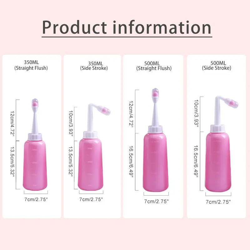 Portable Bidet Toilet Sprayer Cleaning Products for Bathroom Accessories, Peri Bottle for Postpartum Care, 350ML/12Oz Perineal Bottle Postpartum Essentials Upside Down Peri Bottle, Bidet Parts, Holiday Essentials, Travel Bidet with Nozzles & 1 Travel Bag 1