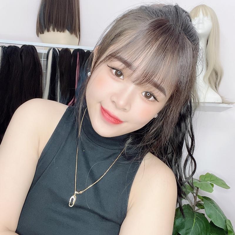 Tóc Giả Tóc Mái Thưa 1 (Nên Duỗi Nhiệt Trước Khi SD) Wig Nữ Tóc Giả 3