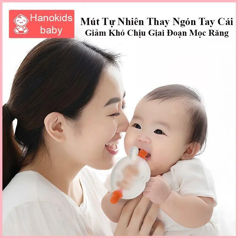 HAPUFSHOP Gặm Nướu Hanokids Cho Bé Cầm Tay Cao Cấp, Đồ Chơi Ngậm Nứu Chất Liệu Silicone Dễ Thương Siêu Mềm An Toàn Cho Trẻ Sơ Sinh 1