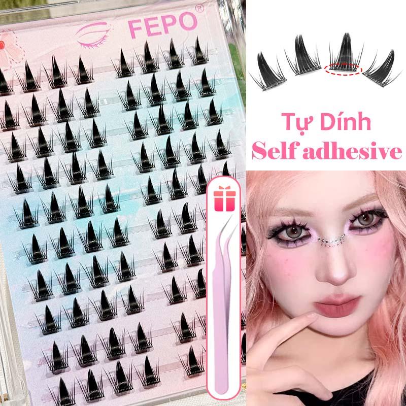 10 hàng lông mi giả tự dính không cần keo Lông mi tự dính dành cho người mới bắt đầu 10-13mm Món quà miễn phí Nhíp