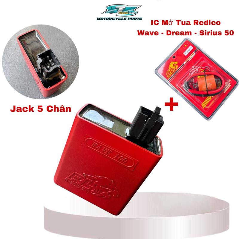 IC REDLEO Dành Cho Xe Wave 100 -Dream-100(Jack 5 Chân)Và Sirius RC110 Mẫu New 2024 Phụ Kiện Phụ Tùng