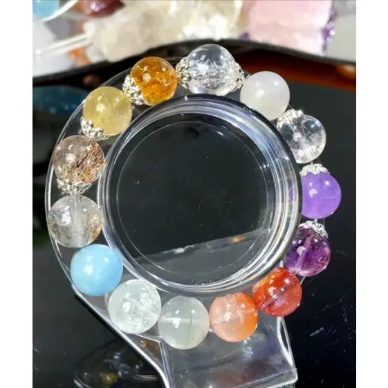 Dazzling Natural Crystal Bracelets for DIY Enthusiasts in Amethyst, Citrine and Clear Quartz