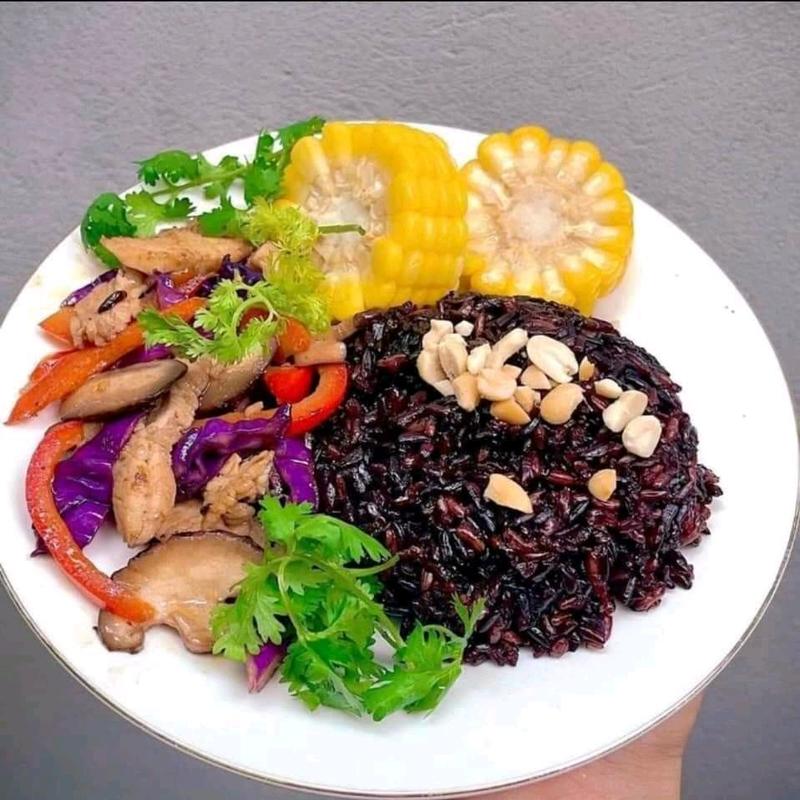  Gạo Lức Tím Điện Biên 1kg - Thực phẩm - Food gạo  bưu gạo  bưu dẻo Thức Ăn 