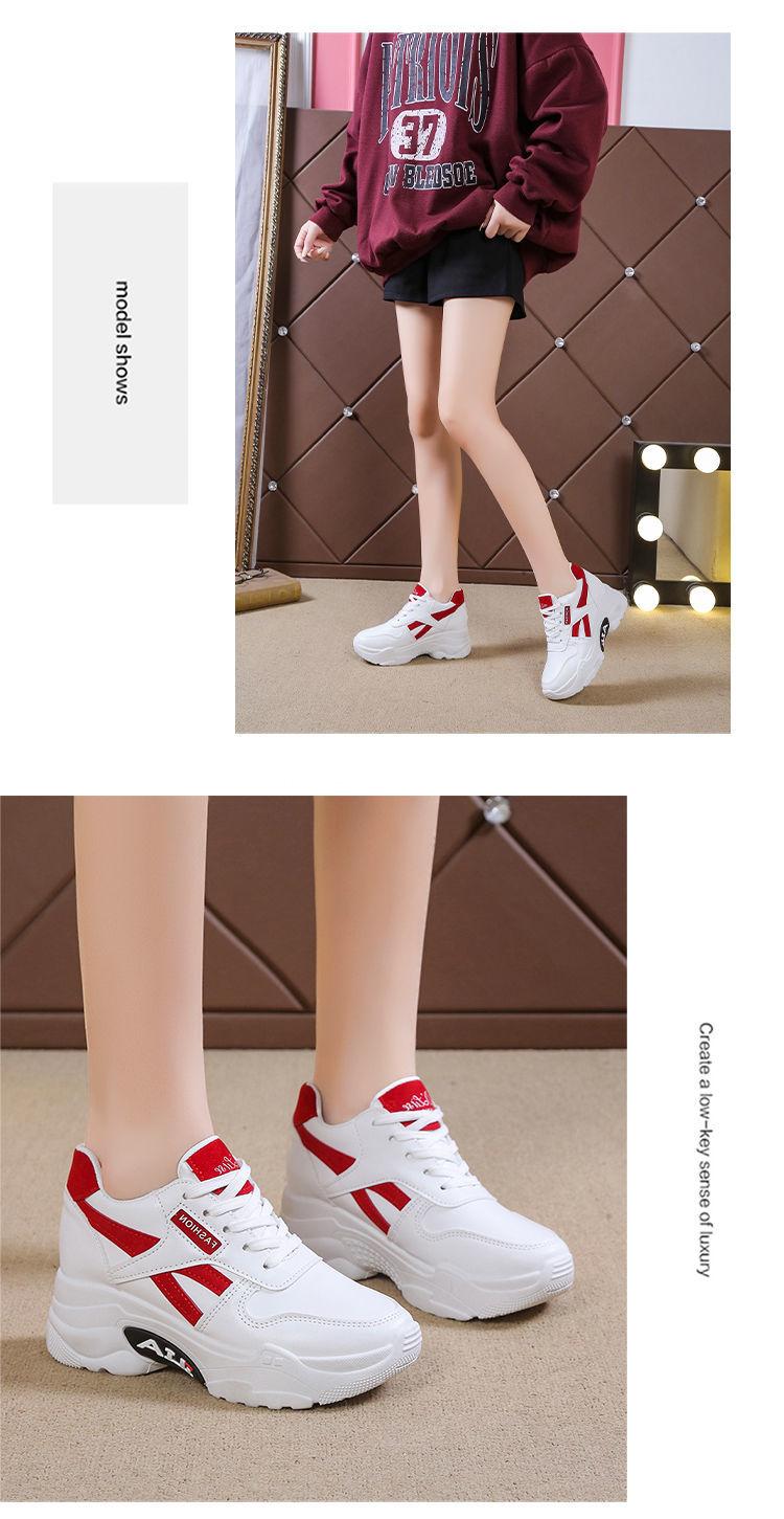 Product Introduction of Giày Thể Thao Nam, Thời Trang, Phong Cách Hàn Quốc, Đế Dày, Giày Của Bố Tăng Chiều Cao Trong Nhà, Dành Cho Nữ, Thường Ngày, Giày Trắng, Hàng Mới Về 2025, Dễ Phối Đồ 14