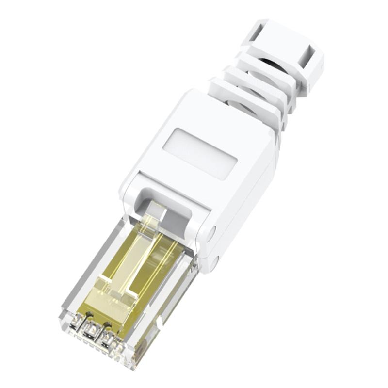 White RJ45 Tool-less Connector No Crimp Connectors Cat6 Connector Cat5e Connectors Cat5 Connectors 8
