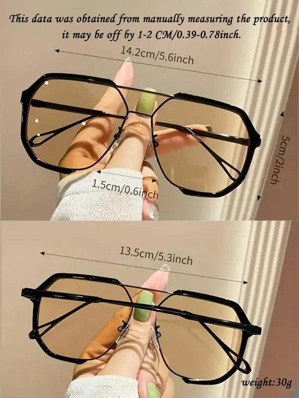 Sunglass Trends 2024 Flat Top Frame Sunglasses for Women, Stylish Aviator Designer Sunglasses for Men, Chic Travel Essentials, Driving Back To School, for Fall, 80s Fashion 1
