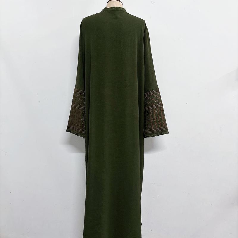 Product Introduction of Minimally embroidered cardigan with beard dress lace 17