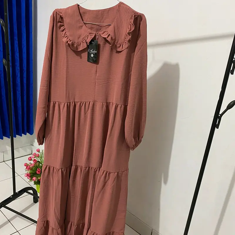 GAMIS CRINCKEL AIRFLOW TERBARU/GAMIS POLOS CRINCKEL 8