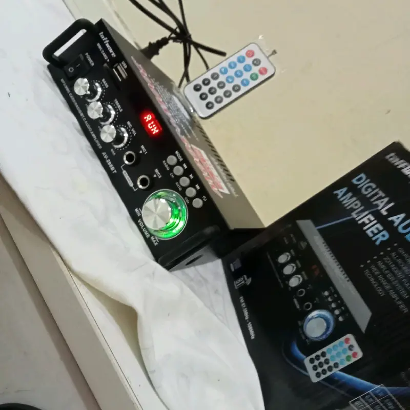 power amplifier bluetooth.output power 300W+300W taffware Amplifier Rumah Mixer 0