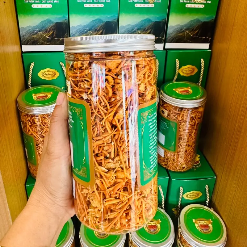 Com Bo 2h đông trùng hạ thảo Huy Cương  hàng gãy sấy thăng hoa  mỗi hộp 50g(Mua combo 2h được tặng thêm 1 gói vụn 10g) 4
