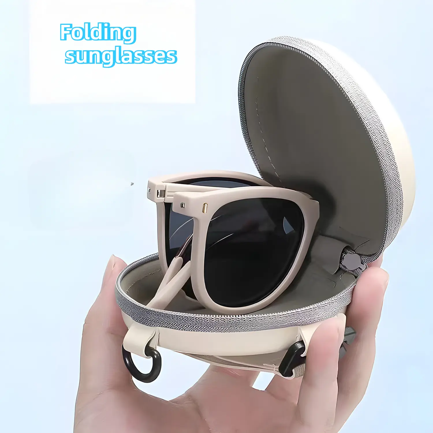 Folding sunglasses for women with a high-end feel, outdoor sun protection sunglasses for men's driving, UV resistant and strong light resistant sunglasses