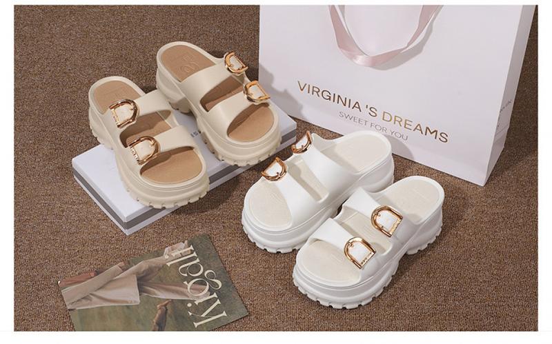 Product Introduction of Dép thời trang cho nữ, có kích thước 36-41, không thấm nước và không trơn trượt, đế dày 6cm, mềm mại và thoải mái, được làm bằng vật liệu EVA đàn hồi cao, đế cao, hỗ trợ insole thiết kế DIY, rất thích hợp cho du lịch ngoài trời và bãi biển 9