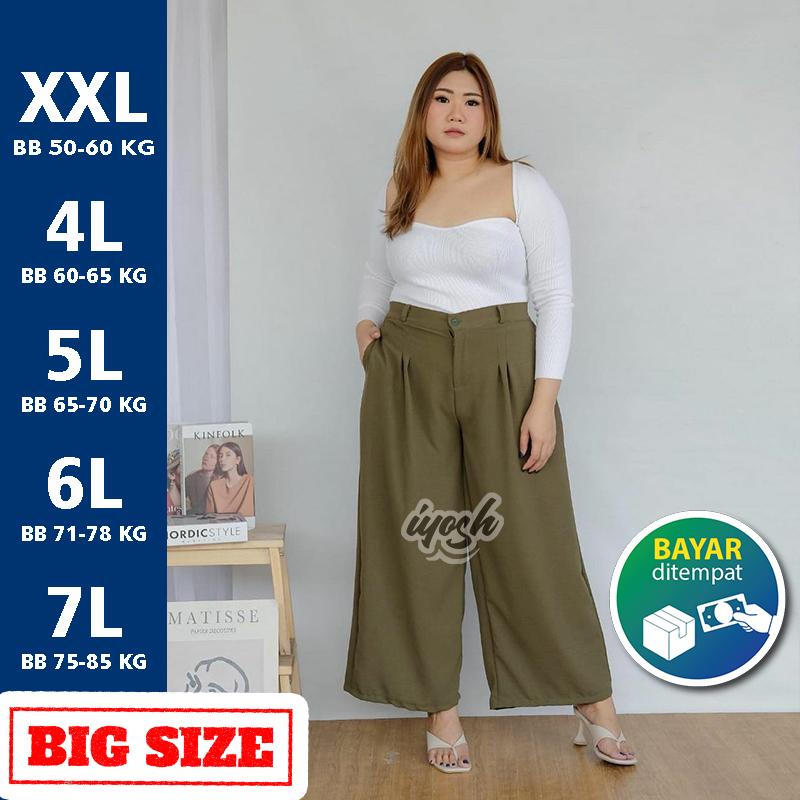 Product Introduction of Kulot Highwaist Jumbo Premium BB 40-85 KG - Celana Kulot Highwaist - Loose Pants Jumbo 0