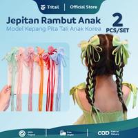 Gambar Tritail - 2pcs / Set Jepitan Rambut Anak Model Kepang Pita Tali / Jepit Rambut Anak Korea - PINK dari Tritail Kota Administrasi Jakarta Utara 1 Tokopedia