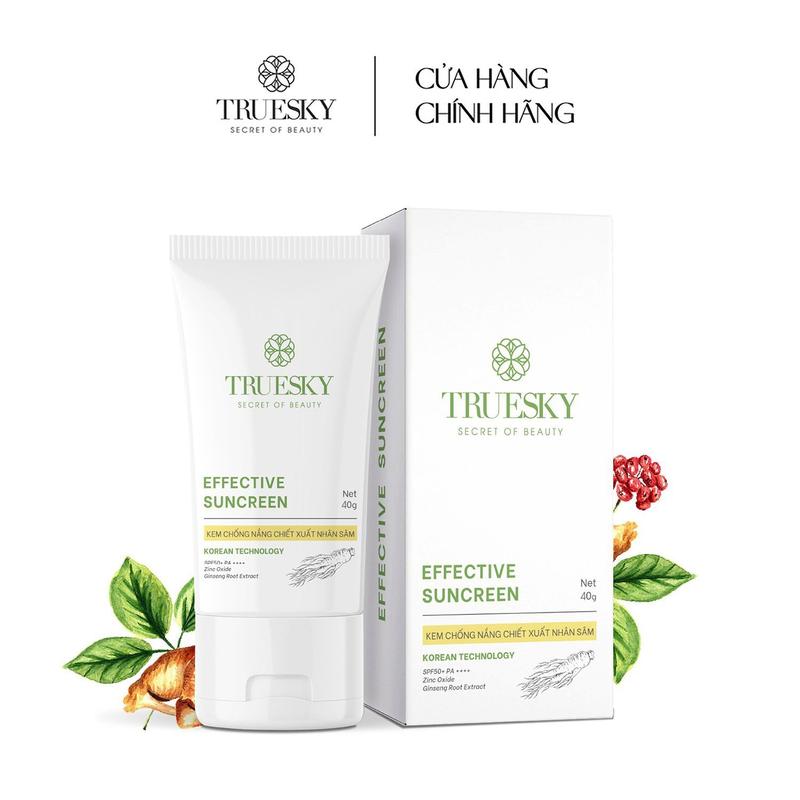 Kem chống nắng chiết xuất nhân sâm Truesky Effective Sunscreen 40g