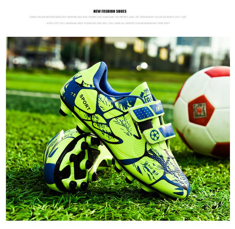 Product Introduction of Kids Soccer Shoes Boys Outdoor Sport Shoes TF/FG Cleats Training Anti Slip and Wear-resistant Girls Football Shoes Boots Size28-38 9