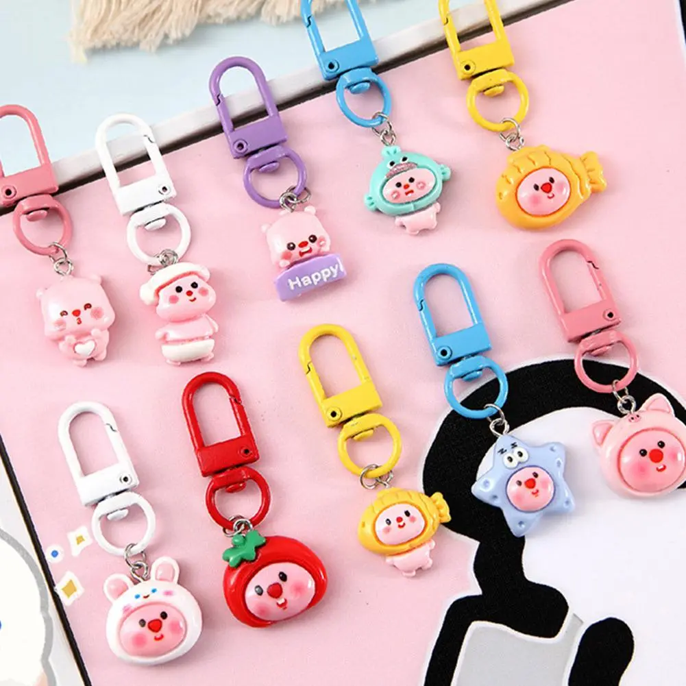 Dây Chuyền Chìa Khóa 3D Hoạt Hình Dễ Thương, Khóa Màu, E37, Thích Hợp Cho Học Sinh, Mặt Dây Chuyền Cặp Sách Học Sinh, Quyến Rũ Dễ Thương, Thiết Kế Xe Hơi Hoạt Hình, M2R6