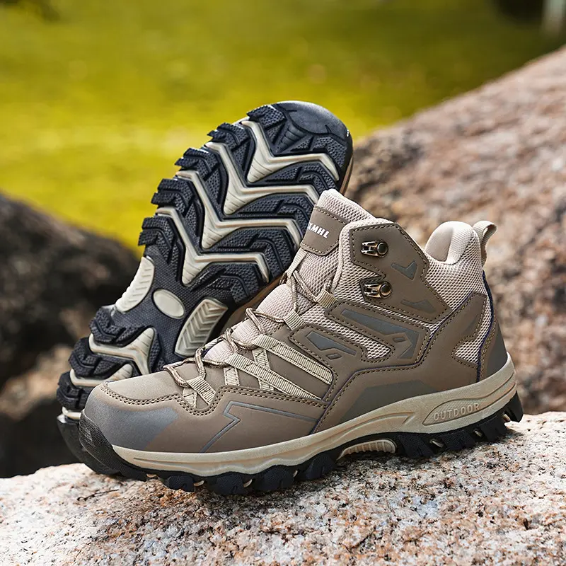 (SIZE 36-46) Unisex Hiking Shoes Outdoor Thick Soled Wear-resistant Safety Shoes Mountain Sports Shoes GTX Waterproof Breathable