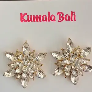 Anting bunga manik manik Perempuan