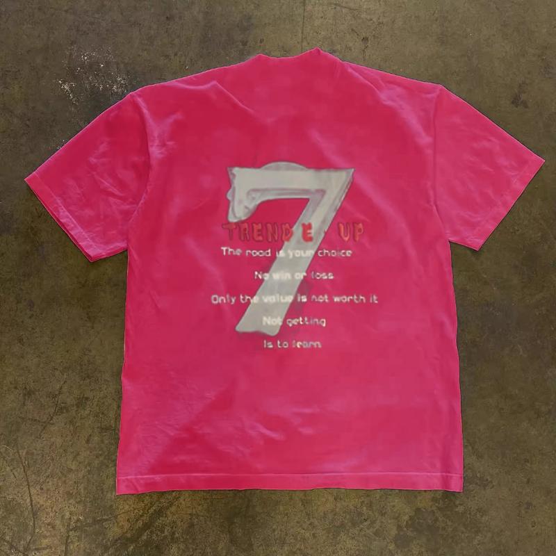 Korea Style T-shirt Oversize Letter 7 | Kaos Wanita Hitam| Metallica Kaos pria dan wanita T-shirt Unisex 6
