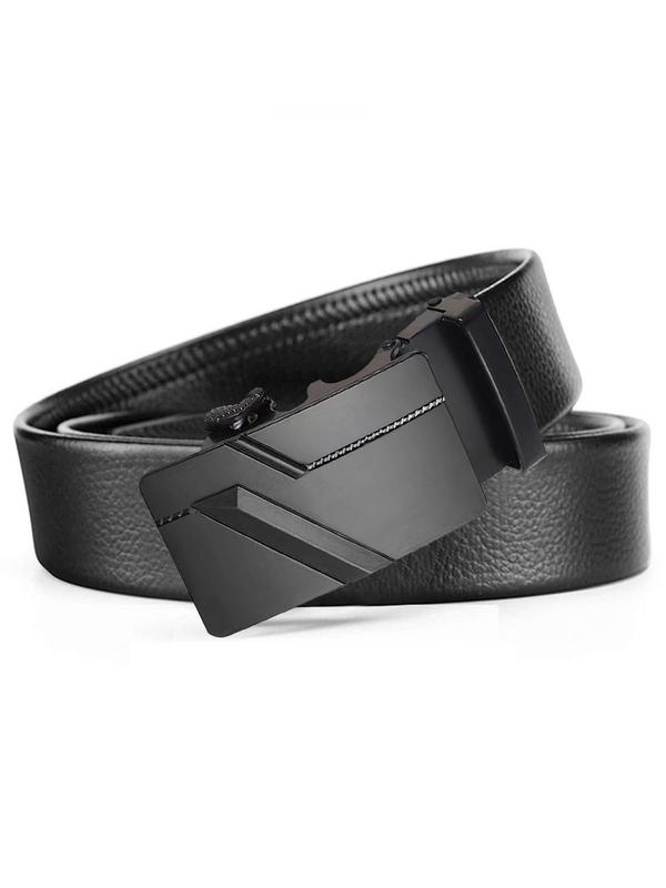Men's Automatic Buckle Business Belt, Casual PU Leather Belt, Minimalist Belt For Young People, Without Box 7