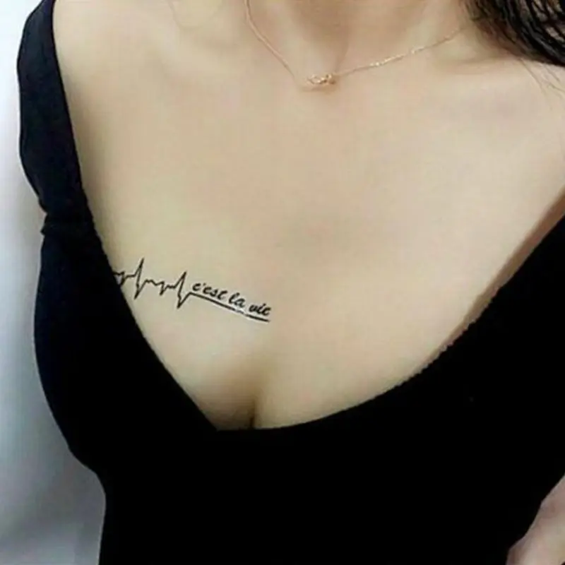 Miếng Dán Hình Xăm Hình Xăm Điện Tâm Đồ Chuyển Nước, Không Độc Hại, Không Thấm Nước, Tranh Cơ Thể, P2T9 5