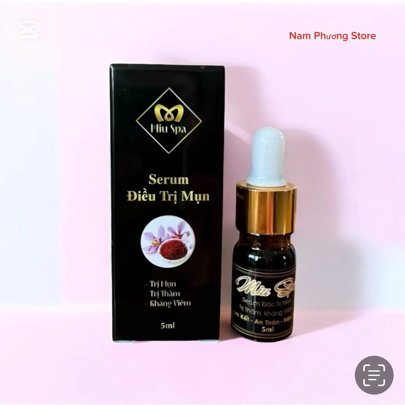 Serum giảm mụn mờ thâm Miu spa ( Dung tính 5ml ) Giúp tiêu viêm gom cồi mụn, giảm thâm do mụn. Thành phần thảo mộc lành tính. Dùng cho tất cả các loại da. Skincare
