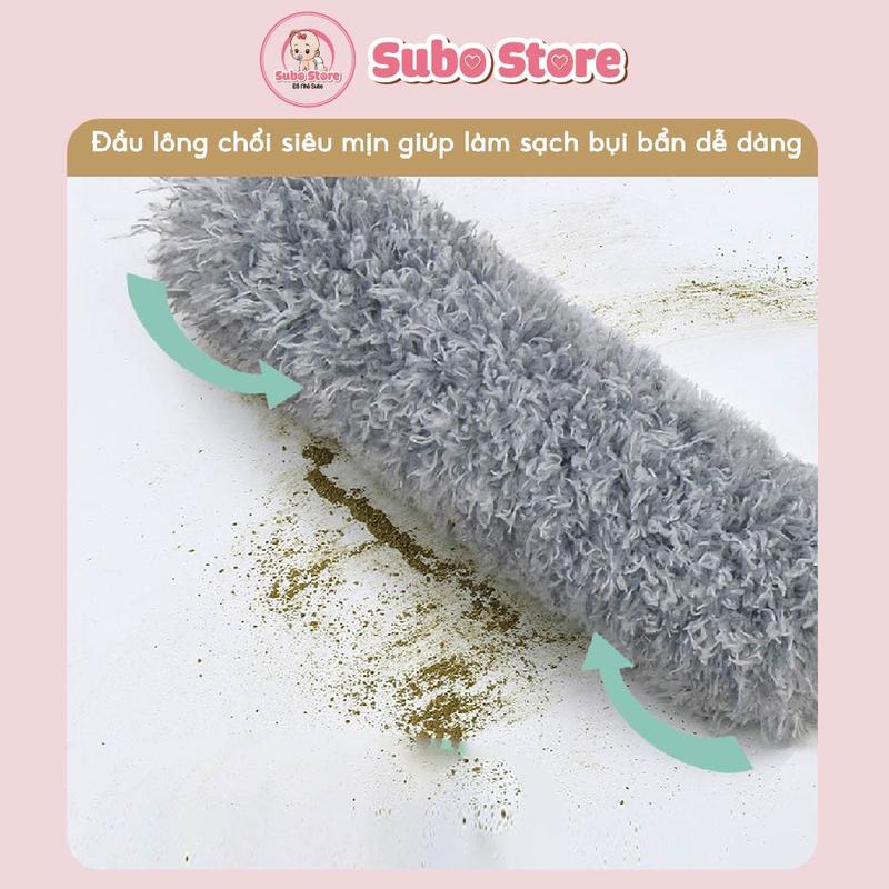 Chổi quét trần rút gọn lau bụi đa năng - Chổi quét bụi đa năng cán rút xoay 360 độ, gấp gọn 2