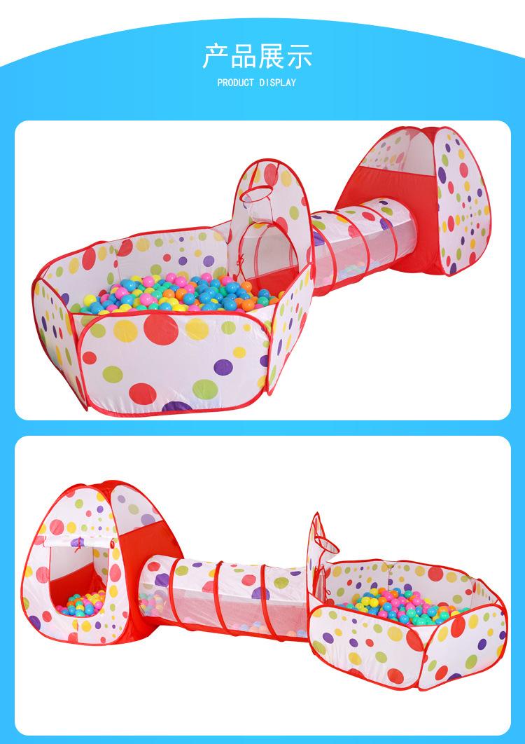 Product Introduction of Children's Tent Crawling Game Tunnel Cabin Boys and Girls Baby House Playing Toy Play House Ocean Ball Pool 17