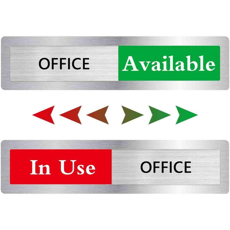 Sliding Office Door Sign, Vacant/In Use Indicator for Business, School ...