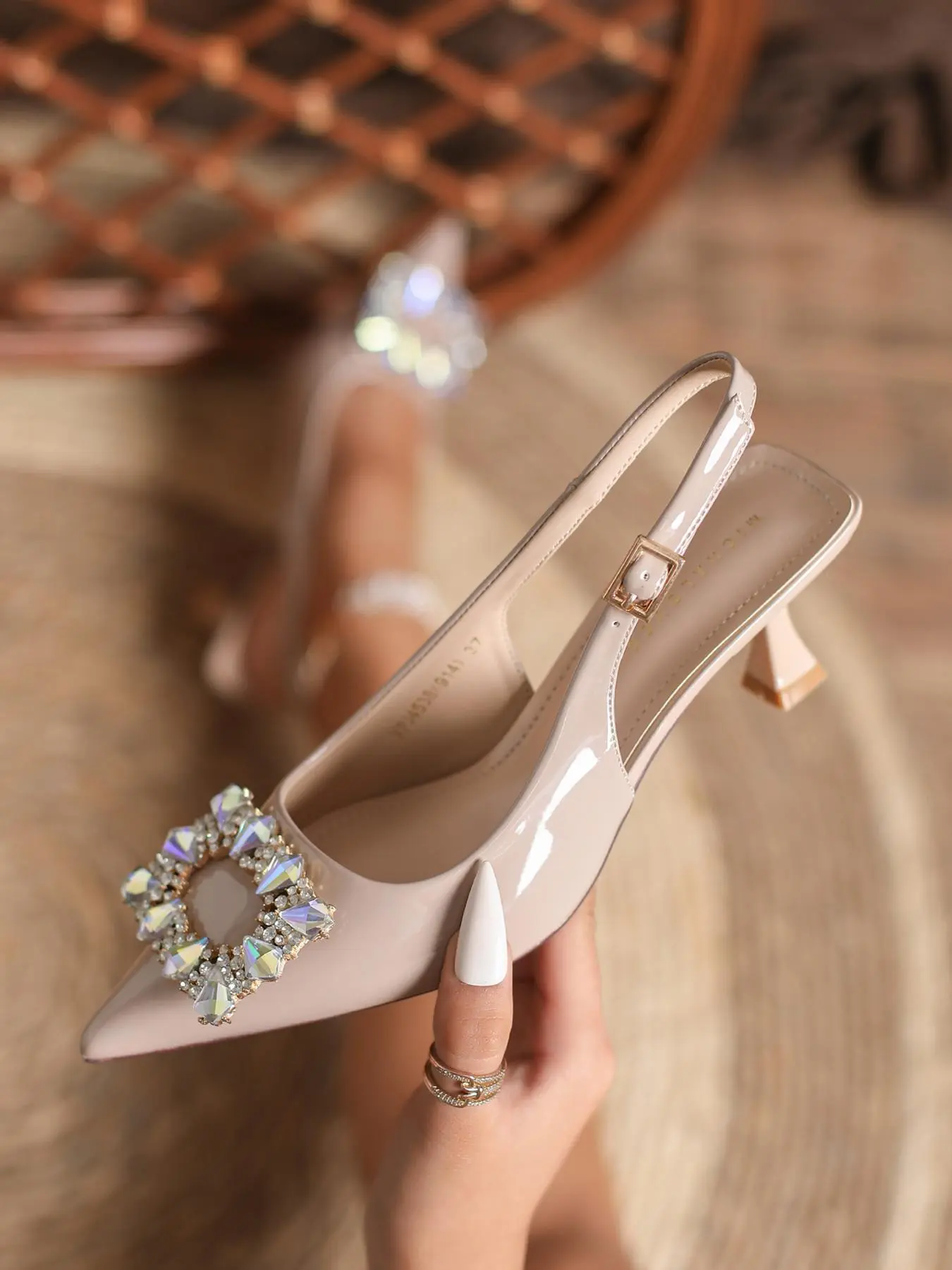 Women's Fashionable Rhinestone Decorated Heels, Elegant Pointed Toe High Heel Shoes for Party, Prom Sandals, Daily Clothing Decor for Women & Girls, Stylish