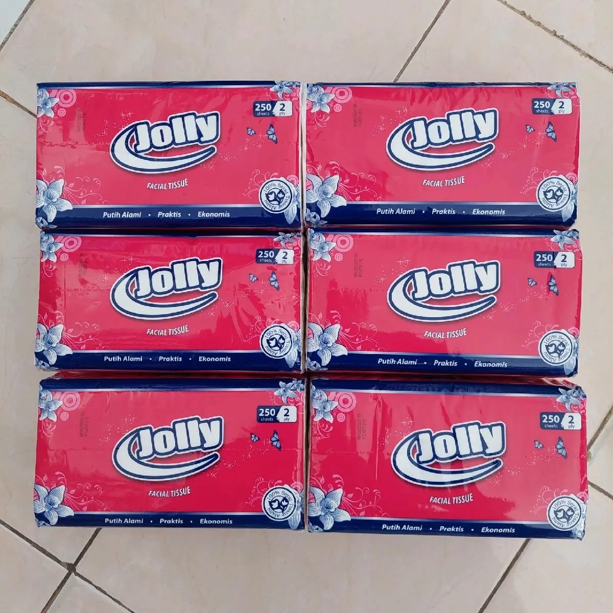 6pcs Jolly 250's Facial Tissue