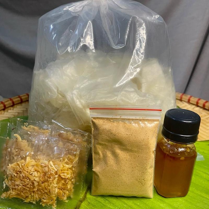 COMBO 500G BÁNH TRÁNG MUỐI SẶC TẶNG KÈM SỐT TẮC, HÀNH PHI