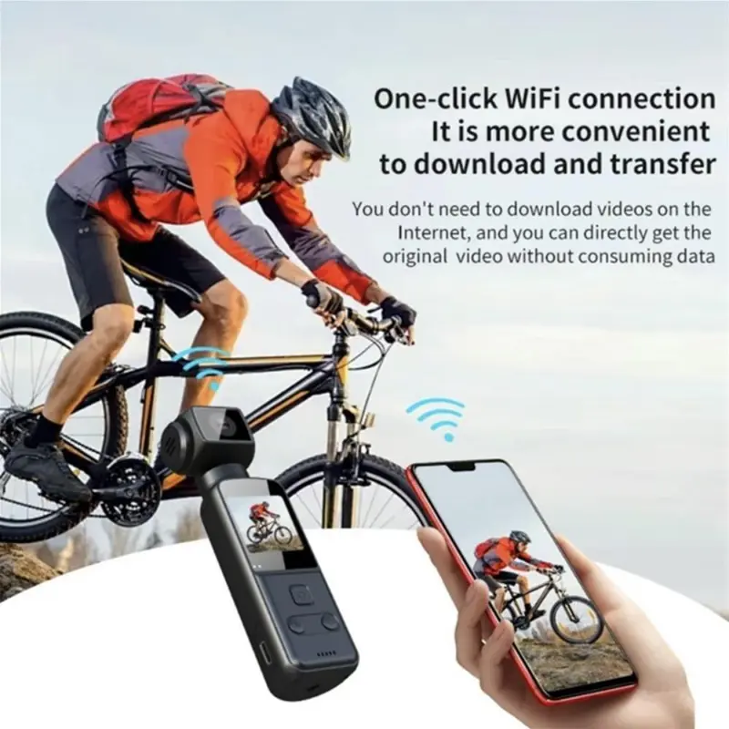 HD Handheld Camera, Portable Vlog Camera, 4K Pocket Sports Camera for Cycling, Photography, Recorder 8