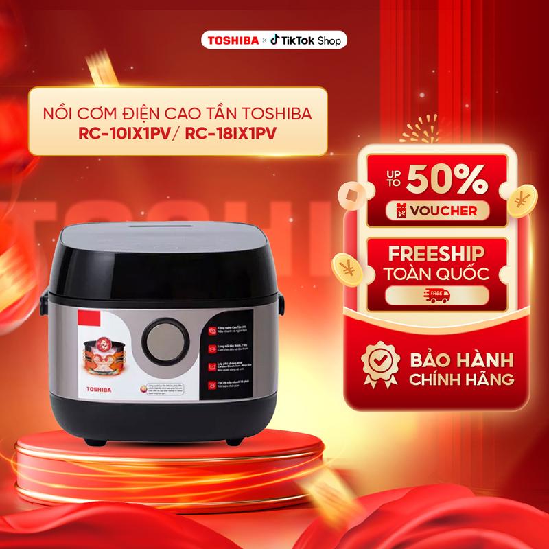 Nồi cơm điện cao tần Toshiba RC-10IX1PV/ RC-18IX1PV - 1.0L/1.8L - Lòng nồi dày 3mm chống dính - Bảo hành 12 tháng