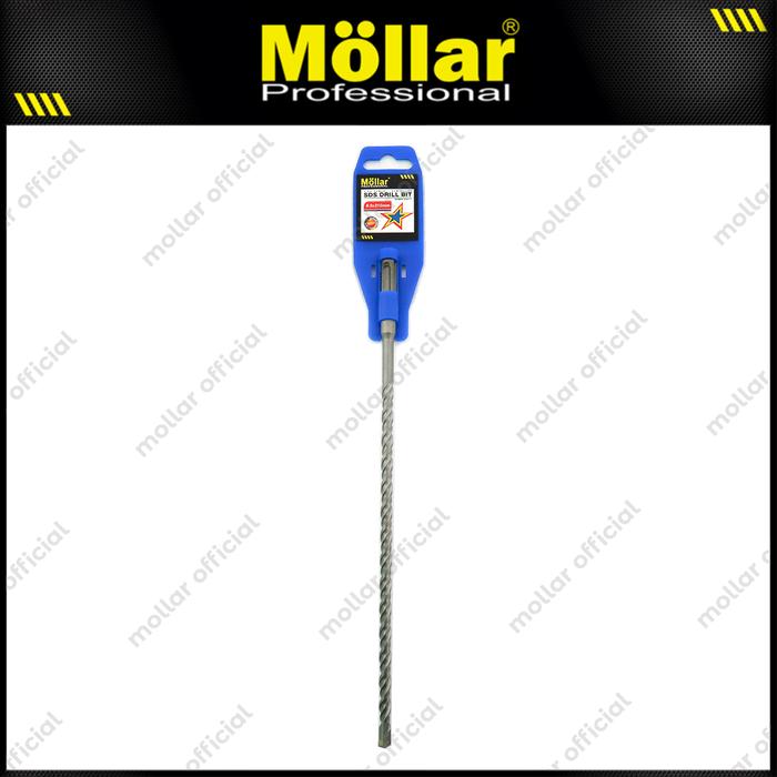 Gambar MOLLAR Mata Bor Beton 8 mm x 310 mm SDS Plus Tembok Hammer Drill Bits dari Mollar Kota Cirebon Tokopedia
