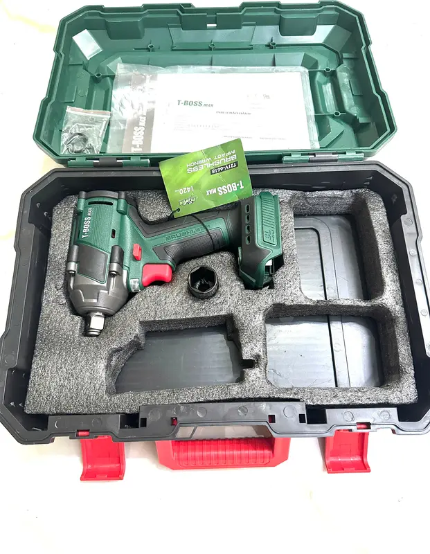 Chính Hãng - Máy Siết Mở Bulong TBOSS Max Model T21V-6618 Lực Siết 420Nm Với Cò Điều Tốc Siêu Mượt. Giúp Bắt Vít Bắn Tôn Dễ Dàng , Tiện Lợi 6