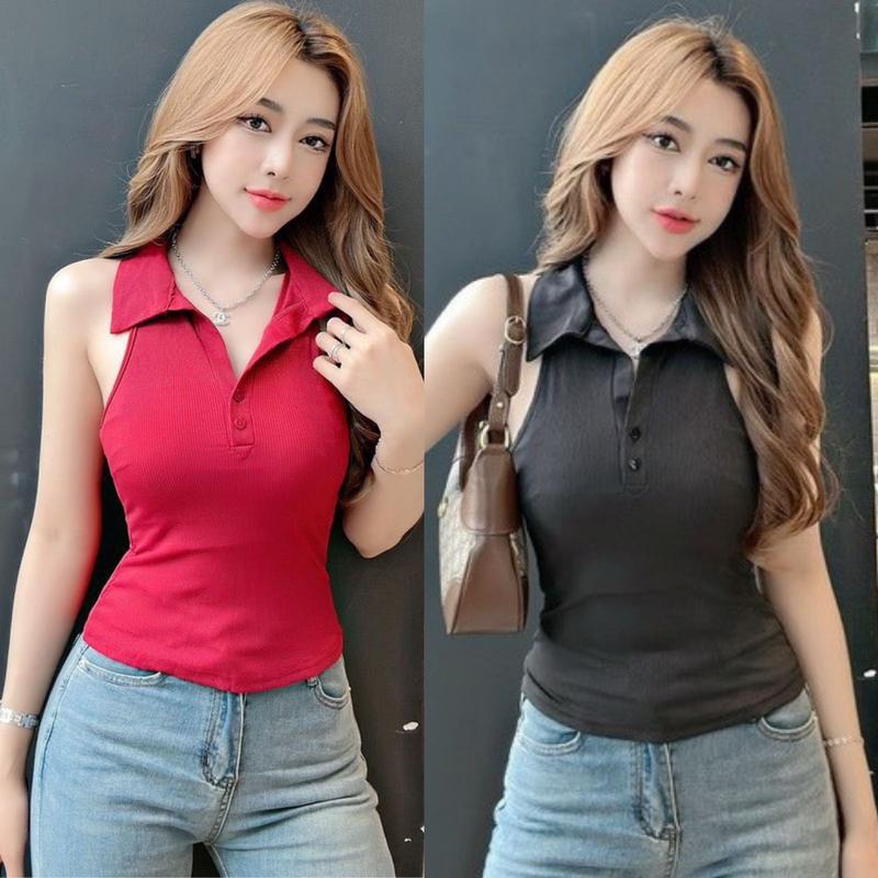 Áo Thun Nữ Bigsize Tay Ngắn Áo Có Cổ ESHOP Áo PoLo Nữ Sát Nách Bigsize 45-85Kg Áo Kiểu Nữ Ôm Body Chất Thun Cotton Borip Co Giãn Đẹp Dễ Thương MS169 Top Áo Nữ Women