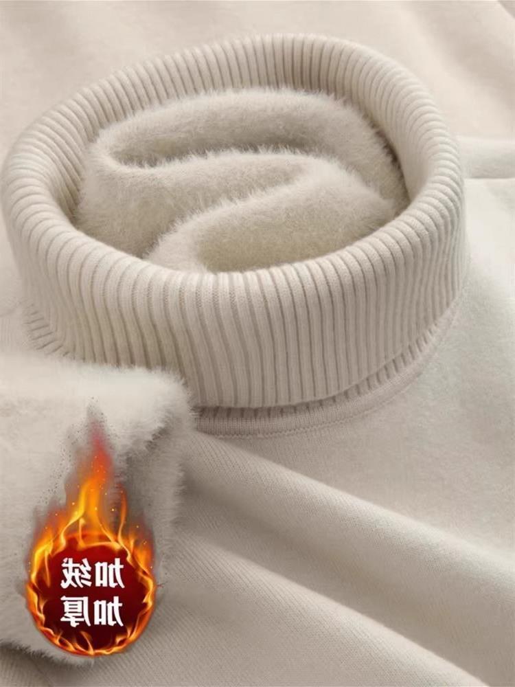 Product Introduction of Áo Len Nhung Một Mảnh, Cao Cổ Giữ Nhiệt, Lót Lông Cừu, Dành Cho Nam Giới, Thích Hợp Cho Mùa Thu Và Mùa Đông, Cổ Bẻ Áo, Đồ Len Mặc Trong, Áo Thường Ngày Độ Dày 1 / 2, 2024 5