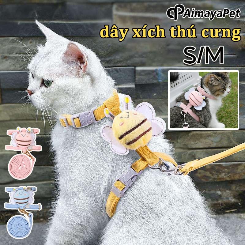Dây Dắt Thú Cưng Hình Con Ong Nhỏ Dành Cho Mèo Chó Có Thể Điều Chỉnh Và Thiết Kế Dễ Thương