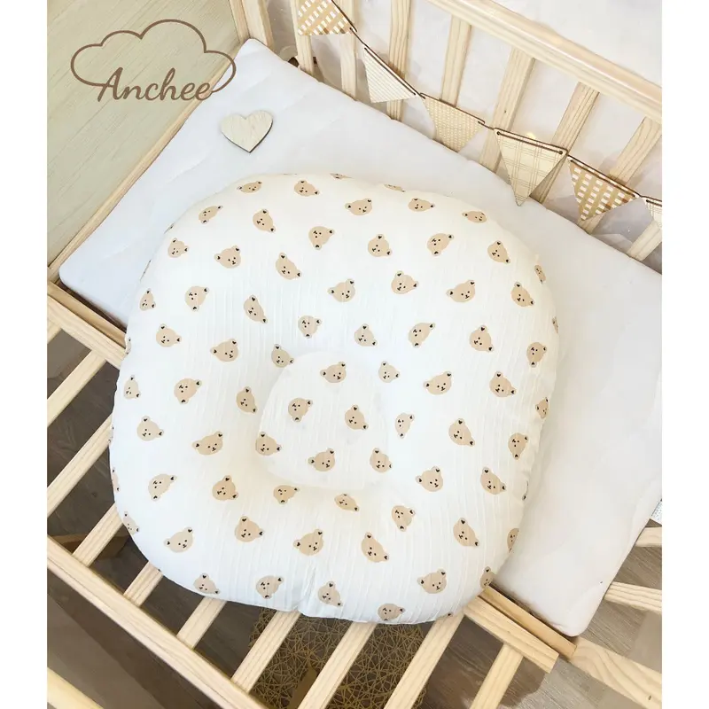 Gối chống trào cho bé 68x70cm vải đũi gân 2 lớp vỏ gối 2