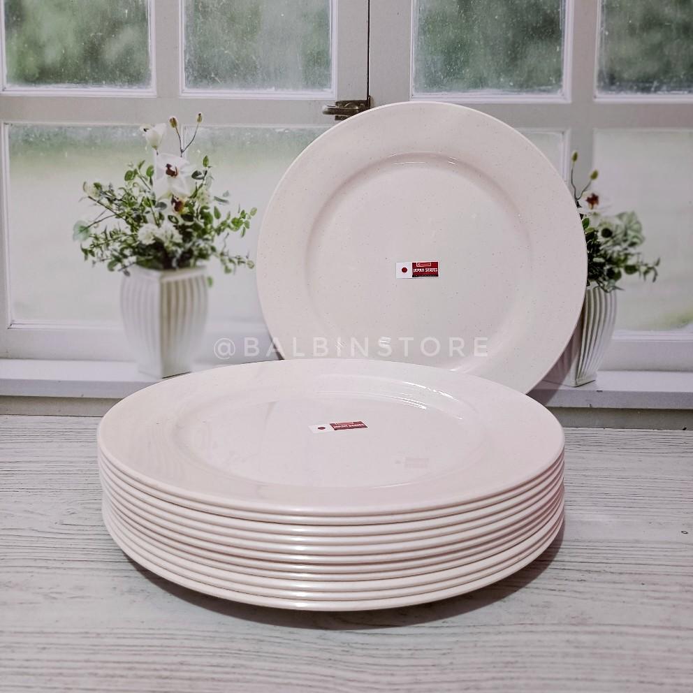 TERBARU 6 PCS PIRING PRASMANAN PIRING ITALI TEPLEK PLASTIK CLIO 26 CM ANTI PECAH TAHAN PANAS DAN FOOD GRADE.