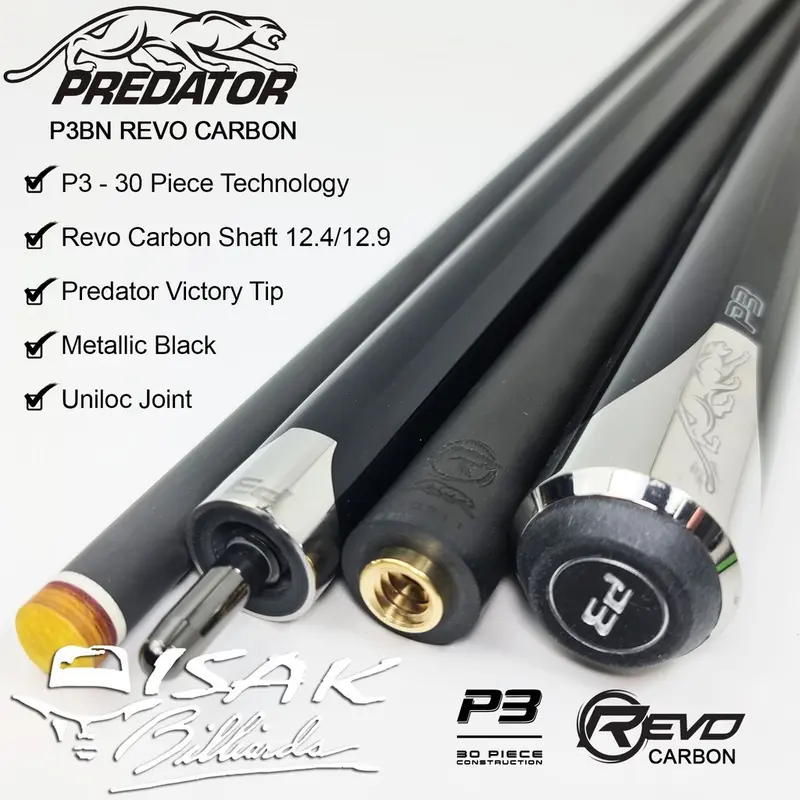 PEROMO DISKON SPESIAL Predator P3BN Revo - Carbon Shaft Uniloc low Deflection Billiard Cue Stick Stik Biliar 4