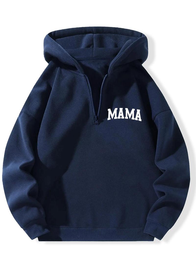 Product Introduction of Women's Letter & Leopard Print Hoodie, Casual Trendy Style Cozy Long Sleeve Hooded Sweatshirt for Fall & Winter, Women's Clothes for Daily Wear 8