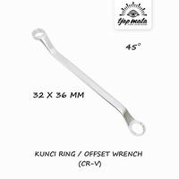 Gambar TJAP MATA / CAP MATA Kunci Ring / Offset Wrench 32 X 36 MM CR-V dari Tjap Mata Indonesia Kota Administrasi Jakarta Pusat 1 Tokopedia