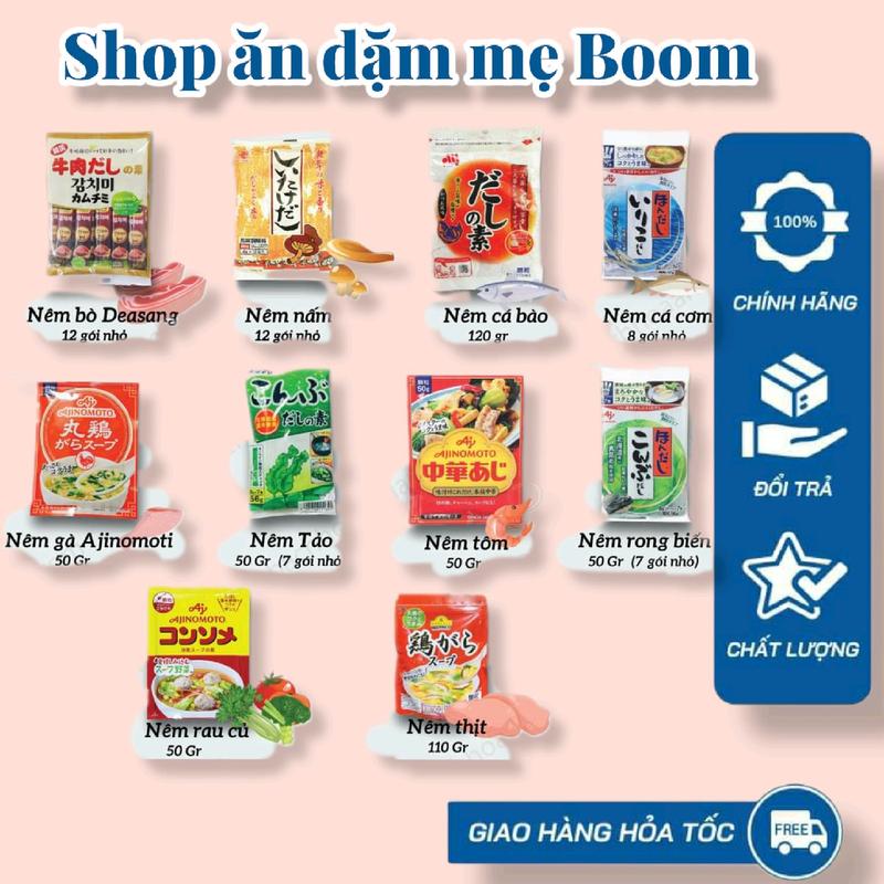 Hạt nêm tự nhiên Nhật các loại Gia Vị cho bé và cả gia đình